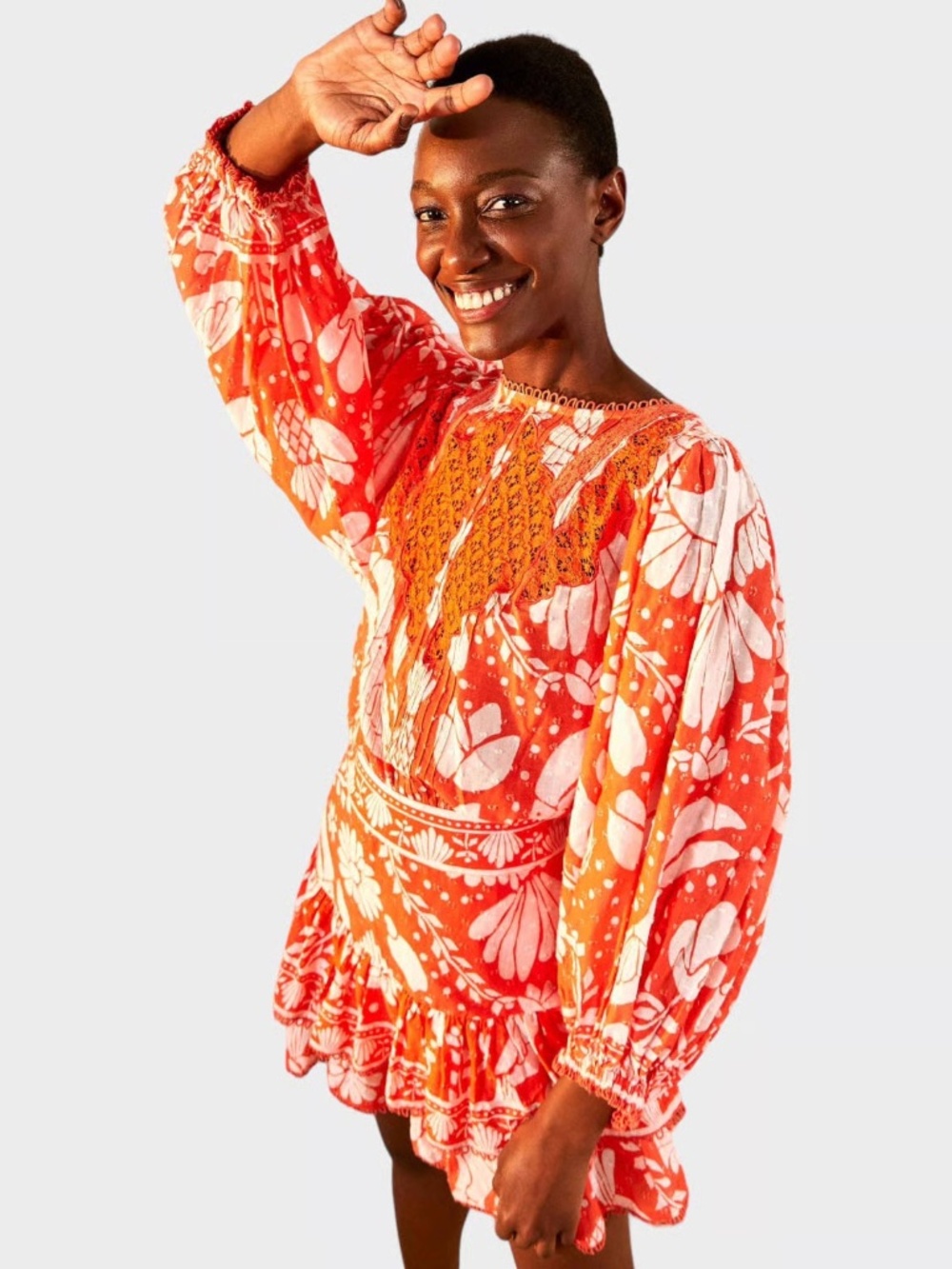 FARM RIO | Neon Jungle Embroidered Blouse, Size Medium - Picture 1 of 8